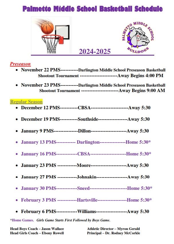 Schedule